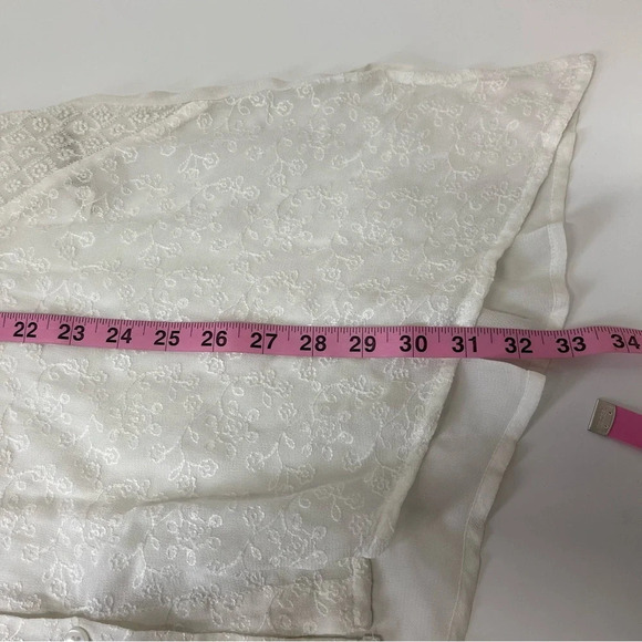 NWT Chicos Button Up Shirt Womens Size 3 XL 16 Optic White Maya Woven Sheer - Picture 12 of 14